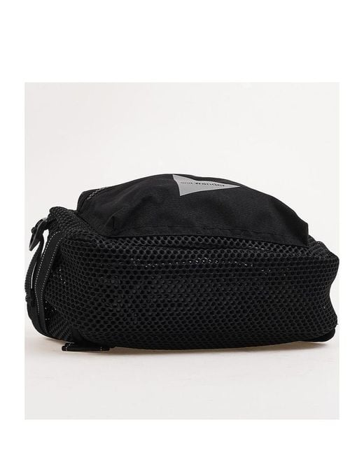 And Wander Black 3D Mesh Waist Bag for men