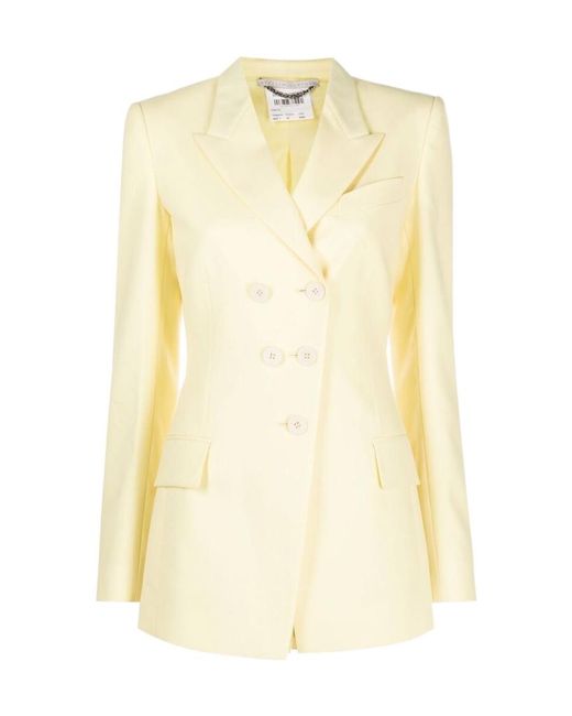 Stella McCartney Yellow Double Breasted Tailored Jacket