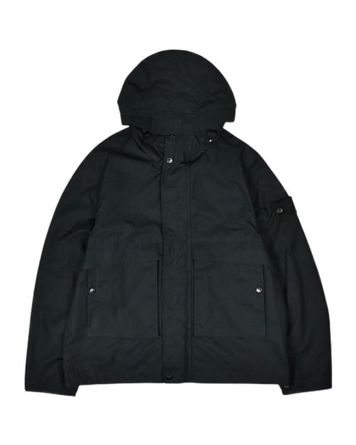 Stone Island Black Windproof And Breathable Hooded Jacket for men