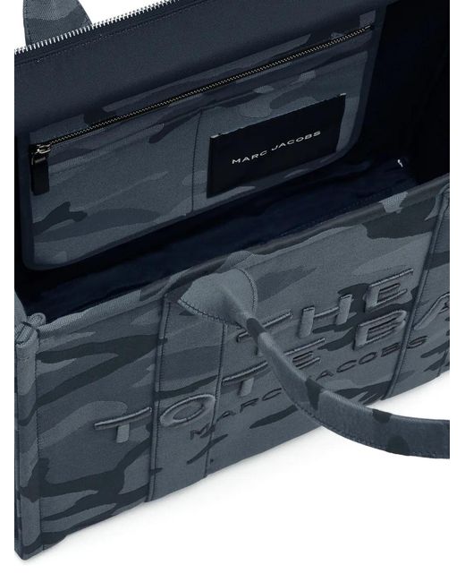 Marc Jacobs Blue The Camo Jacquard Large Tote Bag