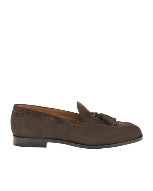 Loro Piana Brown Serge Walk Loafers