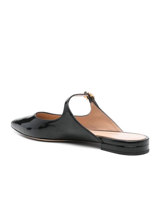 Gianvito Rossi Black Pointed Toe Mules