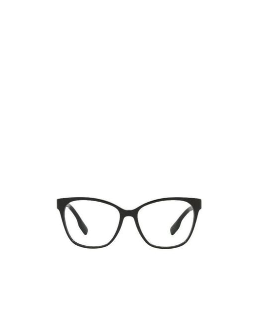 Burberry White Eyewear Square Frame Glasses