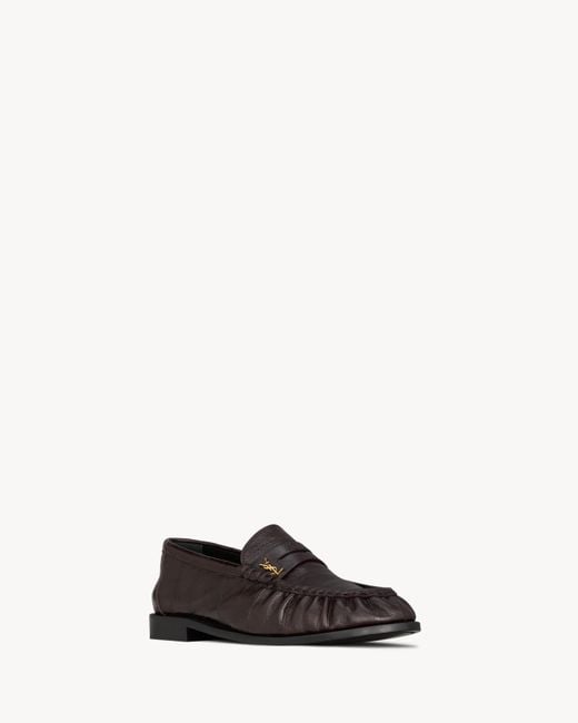 Saint Laurent Black Le Loafer Round-Toe Loafers