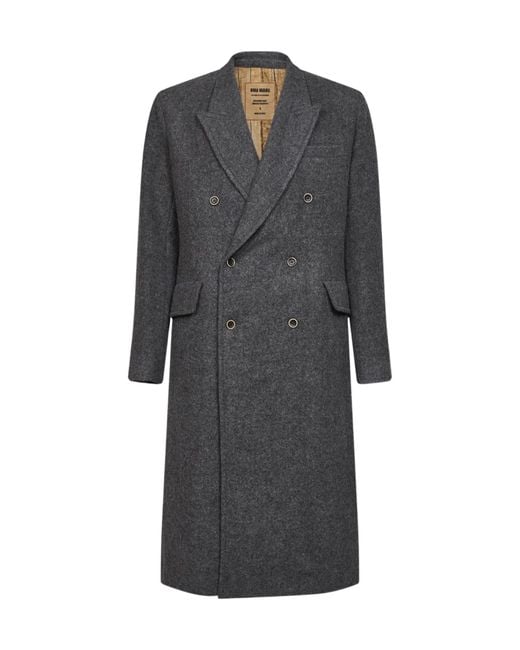 Uma Wang Gray Long-Sleeved Coat for men
