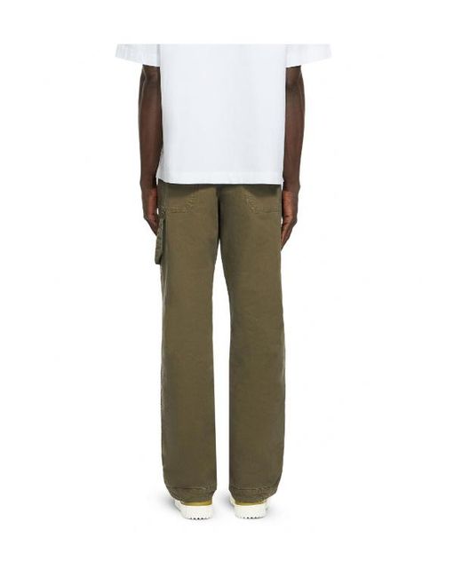 Off-White c/o Virgil Abloh Green Swimming Logo Carpenter Trousers for men