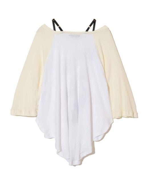 Undercover White Printed Strap Detail T-Shirt