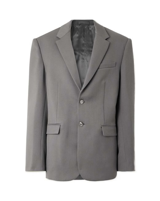 Wardrobe NYC Gray Single-Breasted Blazer