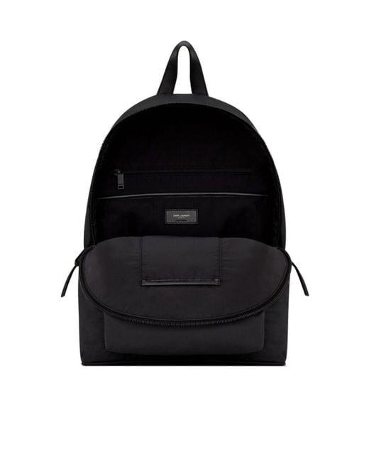 Saint Laurent Black City Zip-Up Backpack for men