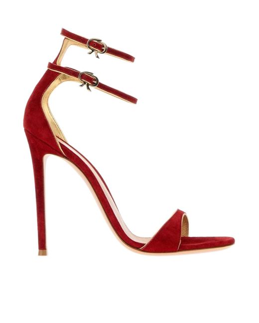 Gianvito Rossi Red Ankle Strap Sandal