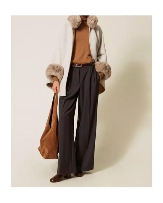 Twinset Brown Turtle Neck Sweater