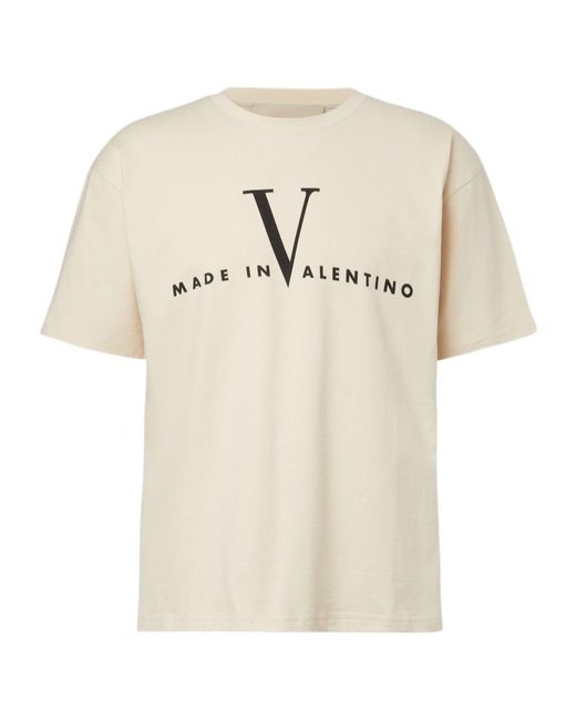 Valentino Natural Logo Cotton Jersey T-Shirt for men