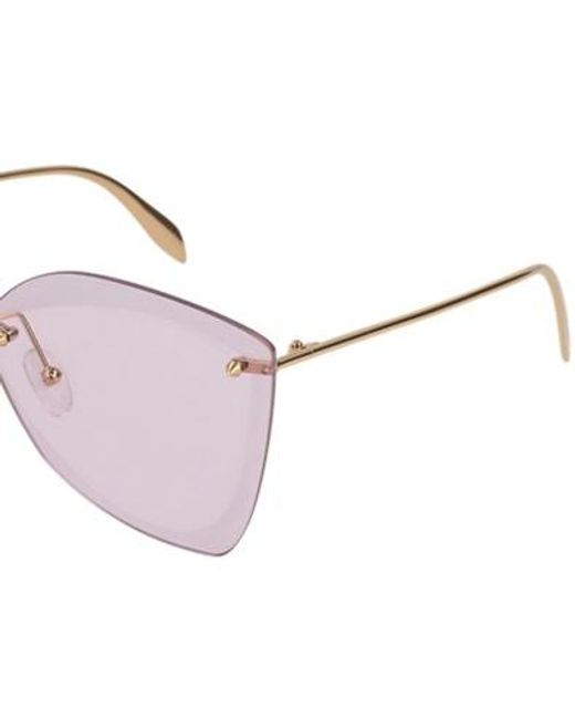 McQueen Pink Logo Details Sunglasses