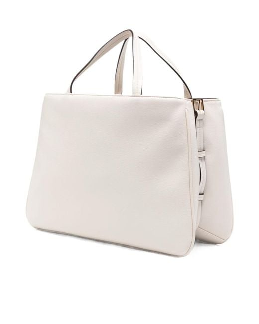 Liu Jo Natural Logo Trim Two-Handle Tote Bag