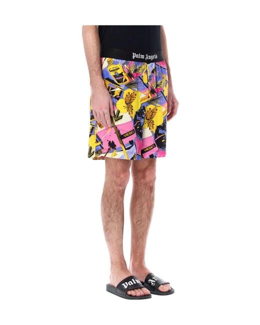 Palm Angels Multicolor Miami Mix Easy Shorts for men