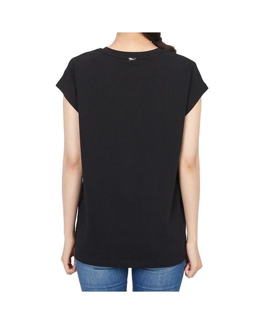 Herno Black Printed Graphic T-Shirt