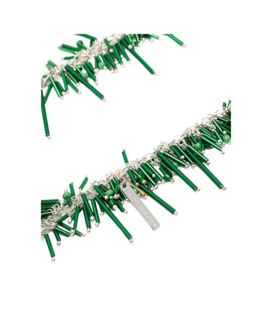 Dries Van Noten Green Beaded Necklace