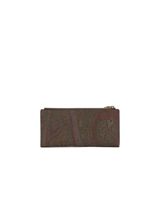 Etro Brown Arnica Bi-Fold Wallet