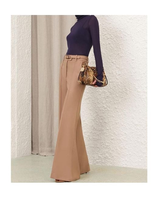 Zimmermann Blue Fine Knit Roll Neck Top