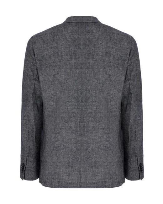 Zegna Gray Button-Down Suit Jacket for men