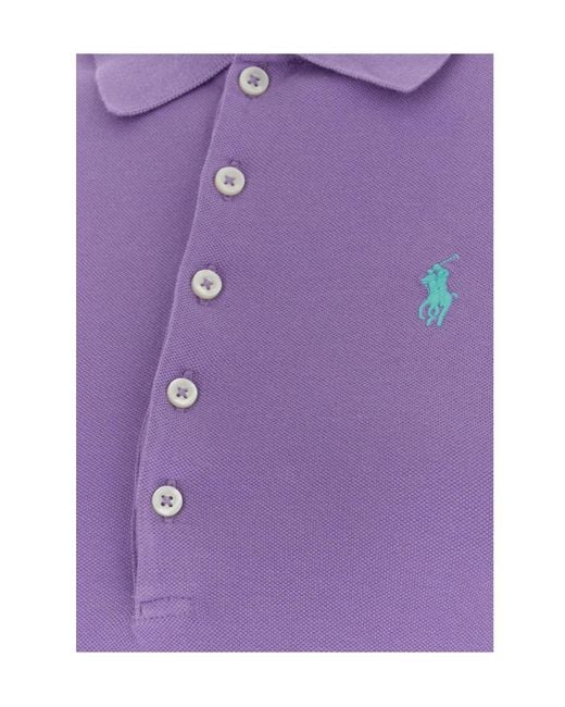 Polo Ralph Lauren Purple Julie Slim Short Sleeve Polo Shirt