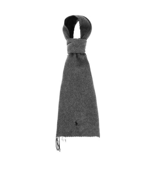 Polo Ralph Lauren Black Fringed Scarf