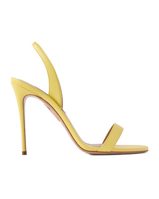 Aquazzura Metallic Thin-Strap Sandals