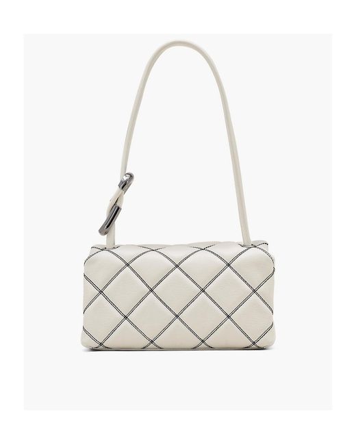 Marc Jacobs White The Mini Dual Quilted Shoulder Bag