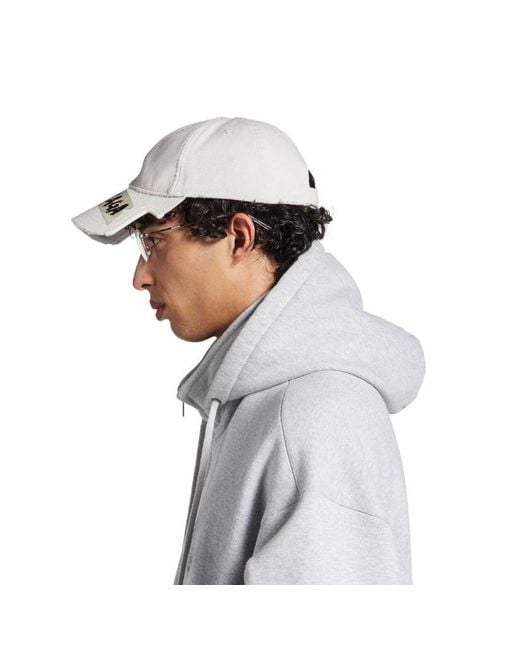 Balenciaga White Masking Tape Dirty Effect Cap for men