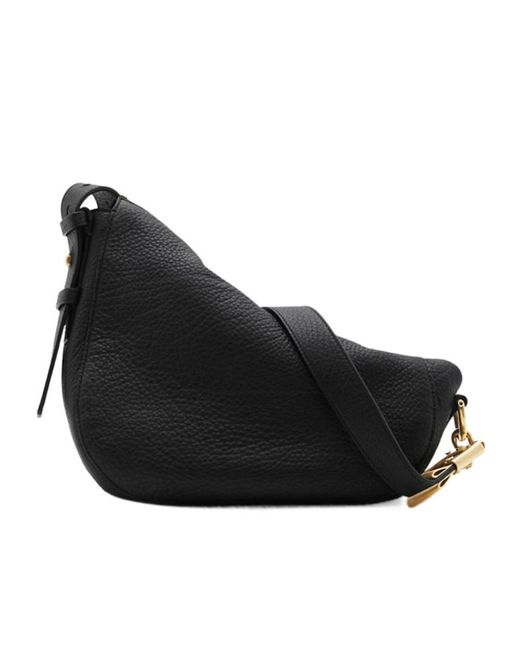Burberry Black Small Knight Zipped Shoulder Bag