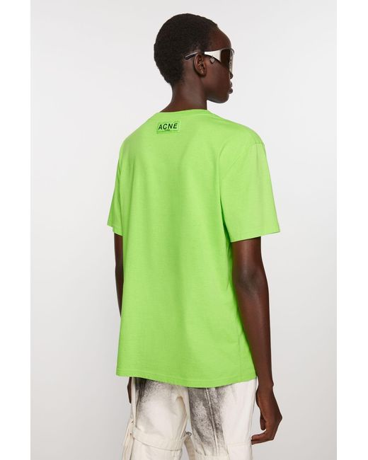 Acne Green Printed T-Shirt for men