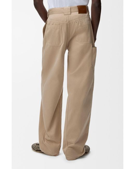 Loewe Natural Lightweight Washed Satin Pants for men