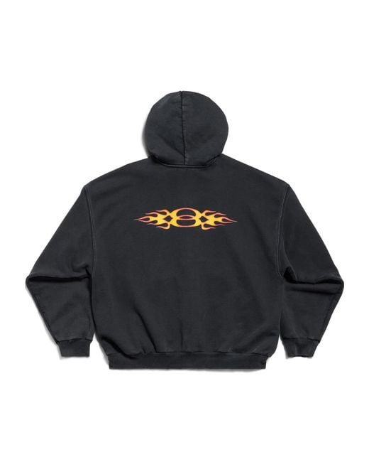 Balenciaga Blue Burning Unity Zipped Hoodie for men