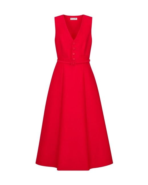 Dior Mid-Length Flared Dress With Belt