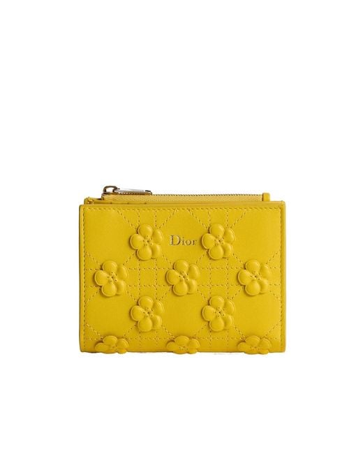 Dior Yellow Jardin Dahlia Wallet