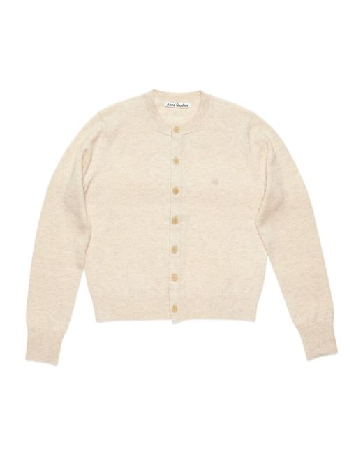Acne White Cadigan Sweater