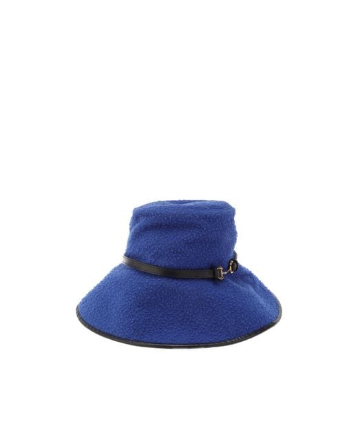 Gucci Blue Wide-Brimmed Vintage Hat