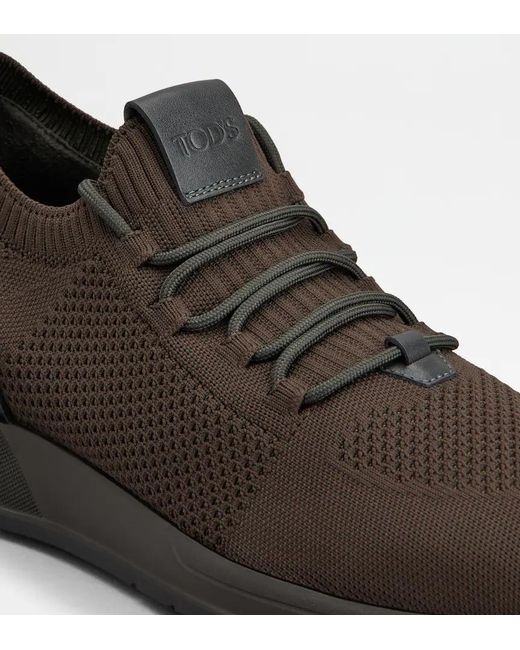 Tod's Brown Low-Top Lace-Up Sneakers for men