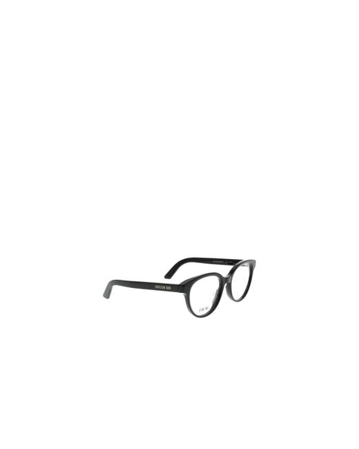 Dior White Eyewear Midnight Round Frame Glasses