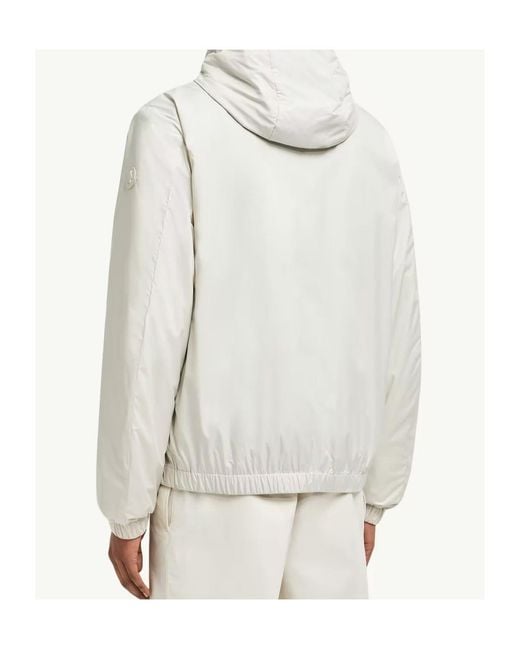 Moncler White Domene Hooded Windbreaker for men