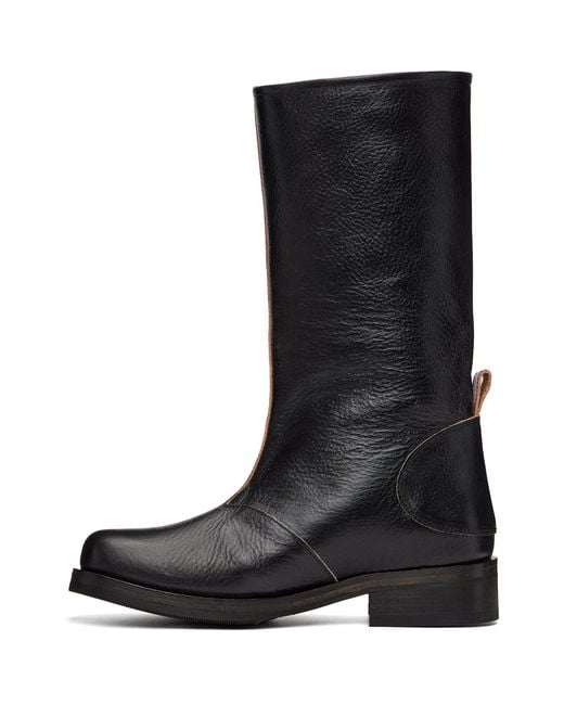 Our Legacy Black Haul Camion Mid-Calf Boots for men