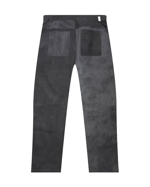 Represent Gray Zip-Detailed Washed Trousers for men
