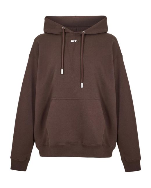 Off-White c/o Virgil Abloh Brown Hooded Sweatshirt for men