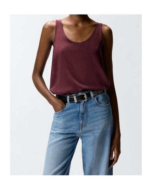 Pinko Red Sleeveless Vest Top