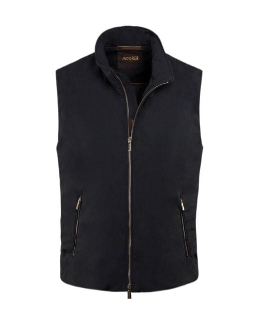 Moorer Blue Sleeveless Vest for men