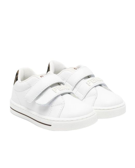 Fendi White Leather Sneakers