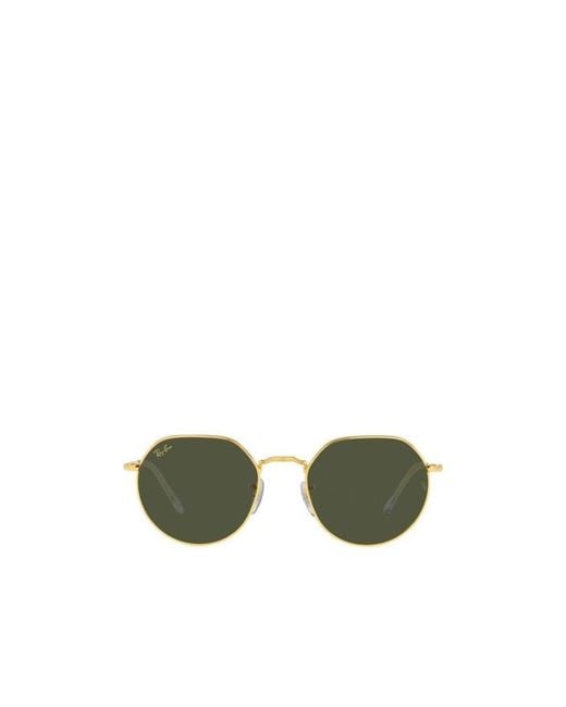 Ray-Ban Green Jack Irregular Frame Sunglasses for men