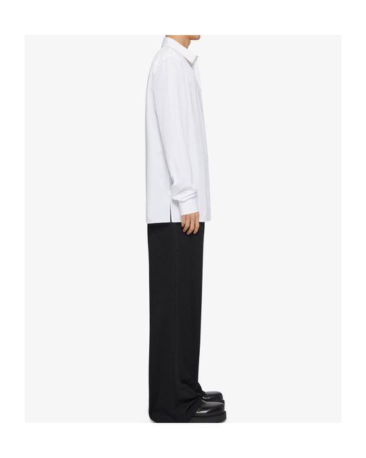 Givenchy White Logo Detailed Collared Shirt for men