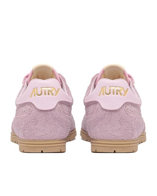 Autry Purple Windspin Lace-Up Sneakers