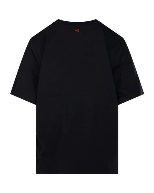 Victoria Beckham Black Cotton T-Shirt
